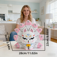 (White) 1000 Stück 3D-Fuchs-Bausteine – DIY-Fuchs-Modellmontage mit Fuchs, geeignet für Dekoration, Weihnachtsgeschenke, Dekoration –