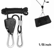 30 Pièces Réglable 1/8 Pouces Lanière Suspendue pour Ventilateur de Tente LED Cultiver Plante Lampe Corde à Cliquet Cintre Poulie Levage Poulie