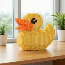 (Little Yellow Duck 22222) 2026 Neues gelbes Enten-Bausteinset – anspruchsvolles Montagespielzeug, Enten-Ornament-Modellbausatz für Erwachsene und