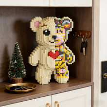 (Anatomical Lucky Bear) Kompatibel mit 3D-Puzzle zum Bauen – Niedliche Bärenstatue: Bärenfigur im Chibi-Stil, DIY-Zusammenbau, Sammelfigur