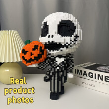 (Pumpkin Jack Building Blocks) [Neujahr] 1000 Stück Weihnachten Scaring Night Series Jack Bausteine 3D-Modell Montage Tiere, Charaktere Modell