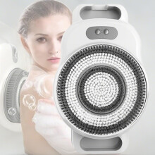 Electric Back Scrubber with 360 Rotation, IPX7 Waterproof Shower Brush, Wall Mounted, 3 Speeds