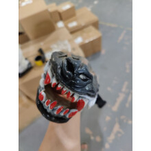 (Bleeding Medium) Hundemundmaske, gepolsterte Latex-Maulkörbe, Hundemaulkorb, Halloween-Film- und TV-Kopfschmuck, Latex-Requisiten, seltsame