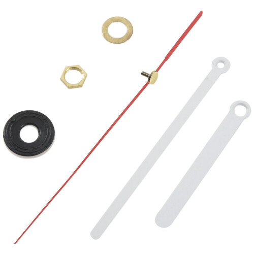 2X Clock Movement Mechanism with White Hour Minute Red Second Hand DIY Tools Kit 2