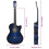 VidaXL (blue) vidaXL Western Guitar Set 12 Piece with Equalizer and 6 Strings for Beginner 4