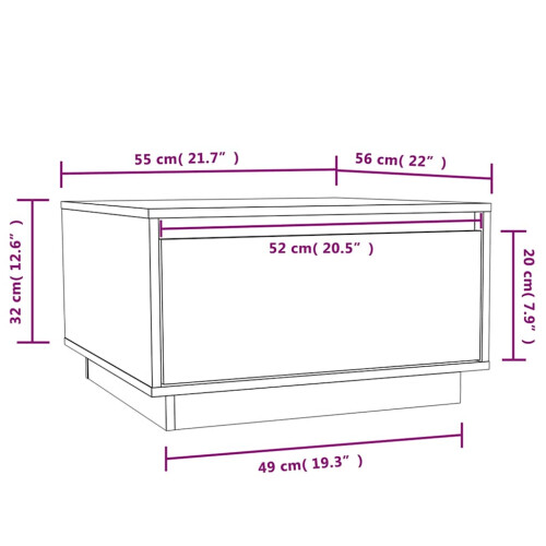 VidaXL (brown) vidaXL Solid Wood Pine Coffee Table Wooden Couch Centre Table Multi Colours 2