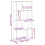 VidaXL vidaXL Bookcase Bookshelf Rack Storage Cabinet Concrete Grey Engineered Wood 3