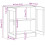 VidaXL vidaXL Vitrine Cabinet White Engineered Wood Book Storage Bookcase Sideboard 7