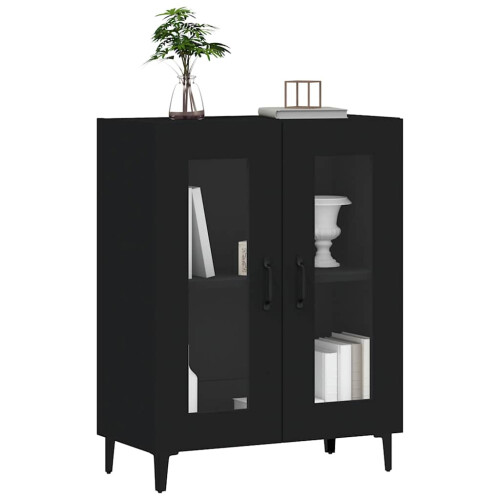 VidaXL vidaXL Sideboard Storage Cupboard Side Cabinet Buffet Black Engineered Wood 1