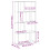 VidaXL vidaXL Bookcase Bookshelf Rack Storage Cabinet Grey Sonoma Engineered Wood 10