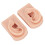 Silicone Ear Model 2PCS Soft Reusable Medium Skin 8x5x3.5cm 1