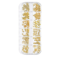 Gold Nail Art Rivets with Elegant Gold Finish, MultiSize Metal Nail Decoration for DIY Manicure