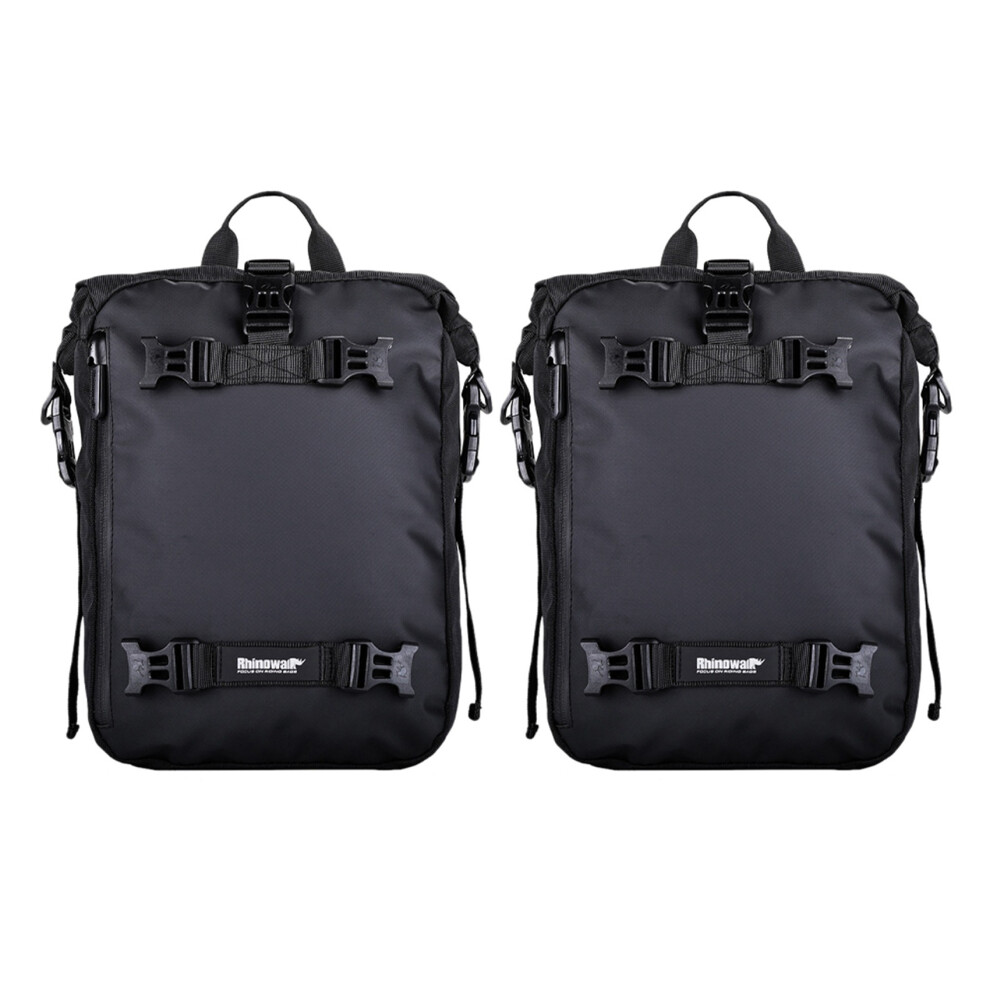 2X Rhinowalk Pannier Bag Bicycle Waterproof Motorbike Bag Mtb Road Rear Rack Cycling Rear Bag Backpack 10L(Black) Black 6033669879797