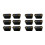 12Pcs Windsurfing Black Plastic 2-Hole Footstrap Insert Windsurf Board Footstrap Replacement Surfboard Surfing 1