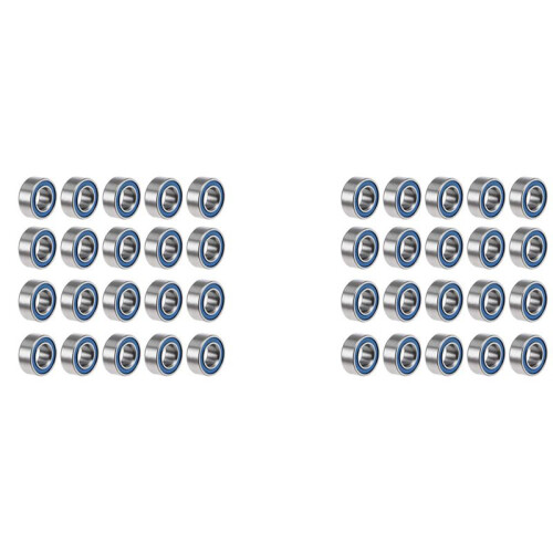 40PCS MR105-2RS 5X10X4mm  Bearing Steel Double-Shielded Miniature  Bearings,