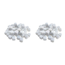 100 Stuks 16 mm  Witte Dobbelstenen Set Acryl Afgeronde D6 Dobbelstenen Kubussen voor Spel, Feest, Plezier, Doe-Het-Zelf Sticker en