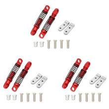 6X for WPL D12 RC Car Metal Rear Damper with Mount Fixed Upgrades Parts Accessories,1