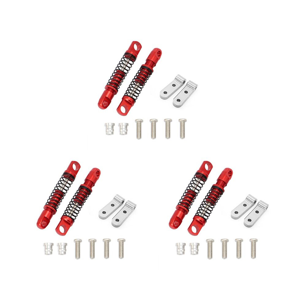 6X For Wpl D12 Rc Car Metal Rear Damper With Mount Fixed Upgrades Parts Accessories,1 4713114531334