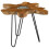 VidaXL vidaXL Solid Teak Wood Coffee Table Handmade Transparent Polyresin End Table 2