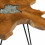 VidaXL vidaXL Solid Teak Wood Coffee Table Handmade Transparent Polyresin End Table 5