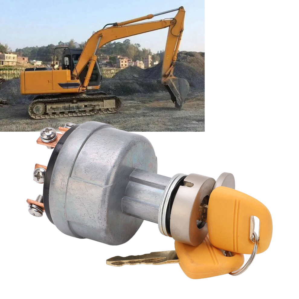 6 Pin Excavator Ignition Switch For Daewoo Dh200 With 2 Keys 4931389951576