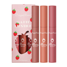 3pc Matte Lipstick Set for Women, Longlasting AntiSmudge Nonsticky Texture, Gift Box