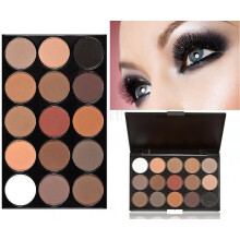 15 Color Matte Eyeshadow Palette Neutral Smokey Eye Set LighttoDark Gradient