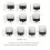 10pcs Universal Hair Clipper Guards Set for Precise Length Control Barber Guide Comb Kit Black 4
