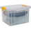 Strata Strata Stack Master Storage Box 35 Litre Durable Plastic Design Stackable & Lockable handle in yellow, Ideal for Home & Office Organization 31 H x 5