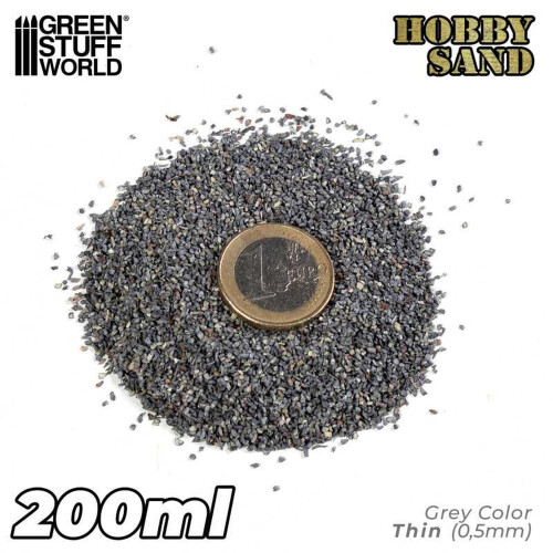 Green Stuff World Thin Hobby Sand 200ml - Dark Grey 1