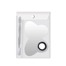 Stainless Steel Makeup Mixing Palette with DualEnded Spatula for Precision Cosmetic Blending