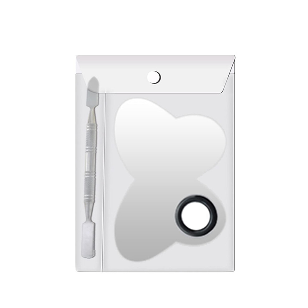 Stainless Steel Makeup Mixing Palette with DualEnded Spatula for Precision Cosmetic Blending