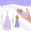 48PCS Acrylic Keychain Blanks, Acrylic Cheer Megaphone Key Chains with Tassel, Clear Blank Keychains Kit 7