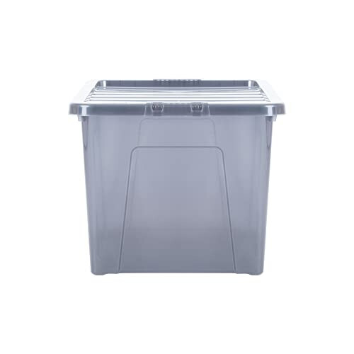 Wham Wham Crystal 60L Box & Lid (Pack 3, Smoke (Black)) 1