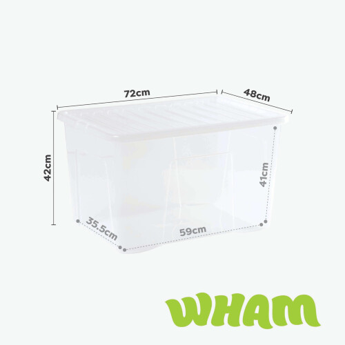 Wham Wham Pack 4 Crystal 102L Box & Lid Clear 2