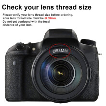 58MM 0.43X Professional HD Wide Angle Lens (w/Macro Portion) for 70D 77D 80D 90D Rebel T8i T7 T7i T6i T6s T6