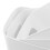 PINGEUI 10 Pack White Plastic Storage Basket with Handle, Narrow Cupboard Storage Boxes, Rectangular Organiser Boxes for Bathroom kitchen Office, 28 x 3
