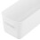 PINGEUI 10 Pack White Plastic Storage Basket with Handle, Narrow Cupboard Storage Boxes, Rectangular Organiser Boxes for Bathroom kitchen Office, 28 x 4