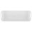 PINGEUI 10 Pack White Plastic Storage Basket with Handle, Narrow Cupboard Storage Boxes, Rectangular Organiser Boxes for Bathroom kitchen Office, 28 x 5