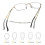 Blue Light Blocking Reading Glasses for Men, Foldable Computer Reader, Golden 1.5x 3