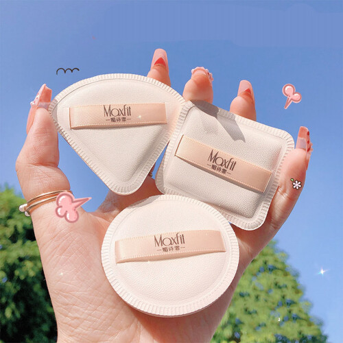 Soft Skin-Friendly Powder Puff Triangular Synthetic Sponge for Face, Bagged 2