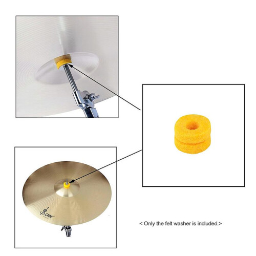 20Pcs Cymbal Stand  Washer Pad Replacement Round Soft for Drum Set Cymbals (Random Color ) 1
