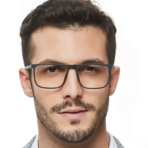 Blue Light Blocking Computer Glasses for Men, Reduce Digital Eye Strain, 7100 Black 2