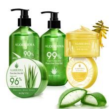 Aloe Vera Gel Set 4 Pack with Tea Tree Oil – Deep Hydration for Face, Body, Hair and Scalp