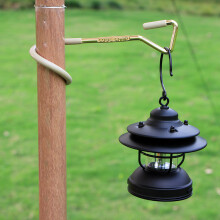 Camping Light Pole Mount Hook 33mm Metal Rubber Outdoor Canopy Hangar Khaki