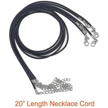 60 Pieces 20 Inches Black Waxed Necklace Cord with Clasp Bulk for Bracelet Necklace and Jewelry Making
