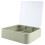 Wall-Mounted Clear Display Case for Figures,Adjustable Display Stand Clear Display Box with Door,Avocado Green 2