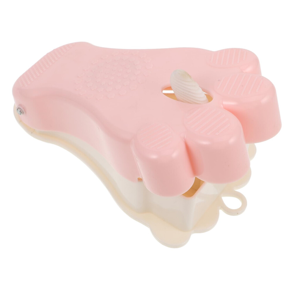 Pink Foot Scrubber With Suction Cups For Shower, Nobend Gentle Brush For Elderly And Pregnant Women