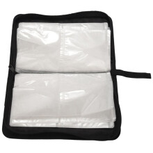 4X 80-Discs Portable Leather Storage Bag Zippered Storage Case for CD DVD Hard Disk Album - Brown