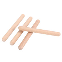 64 Pairs Classical Wood Claves Musical Percussion Instrument Natural Hardwood Rhythm Sticks Percussion Rhythm Sticks